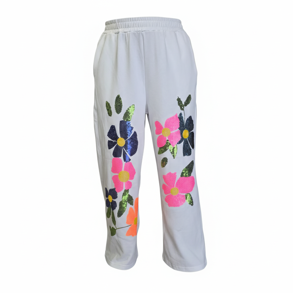 Tuta da donna "Floral Sparkle" - Set due pezzi