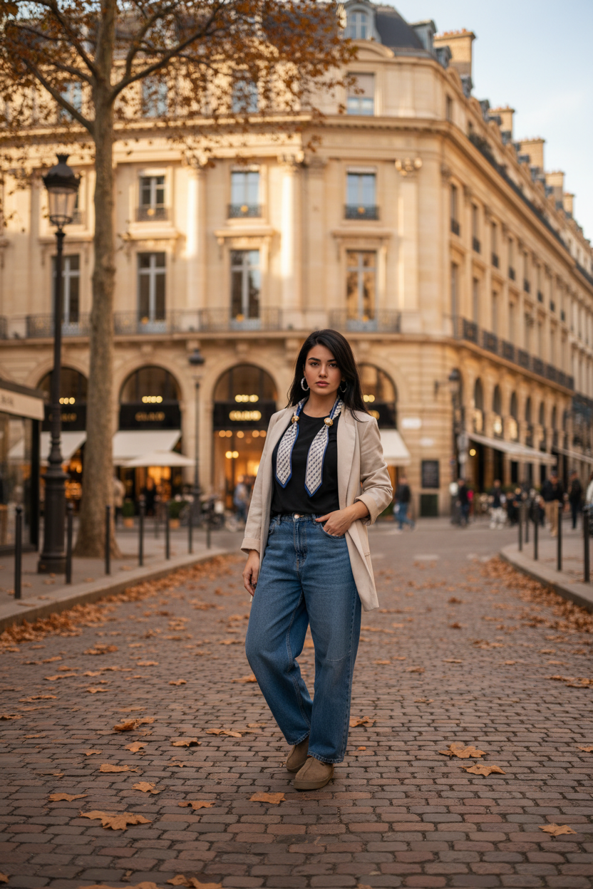 Maglietta con dettaglio sciarpa