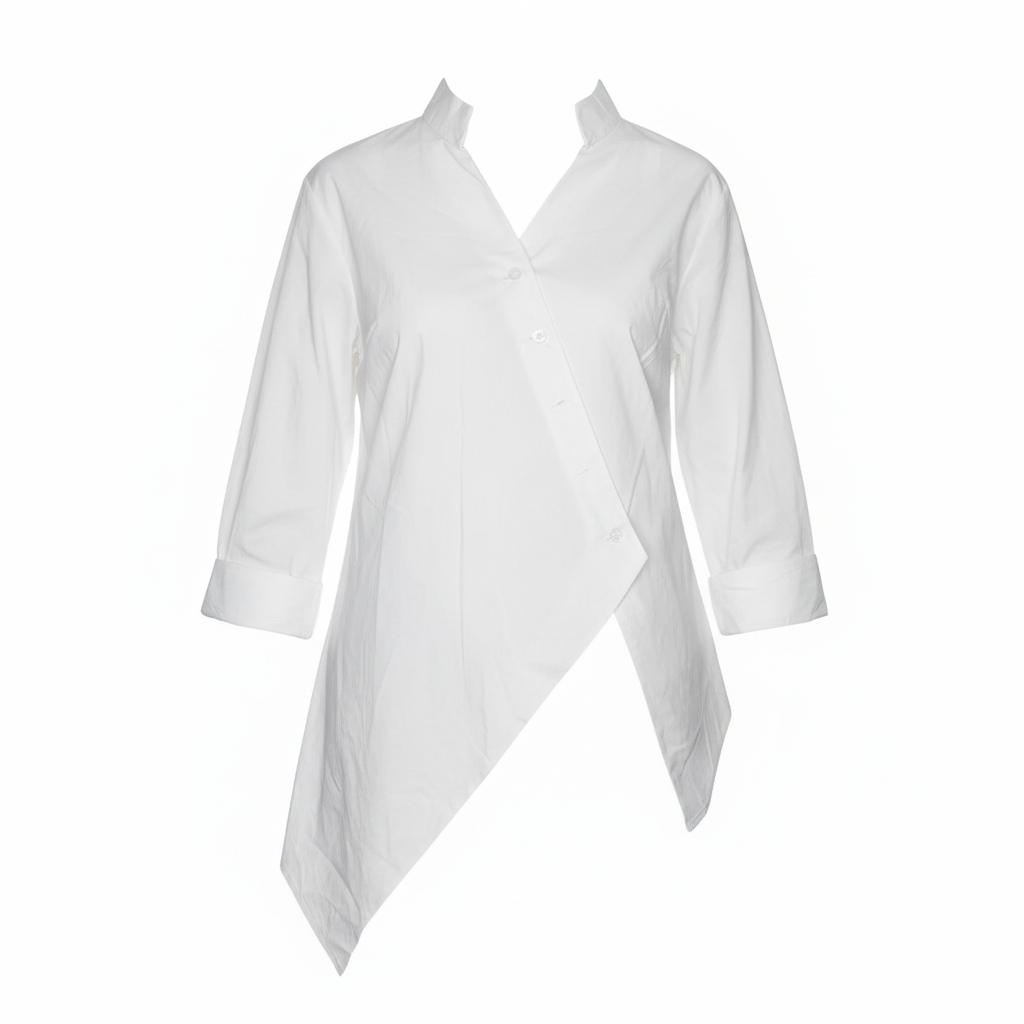 Camicia con orlo asimmetrico