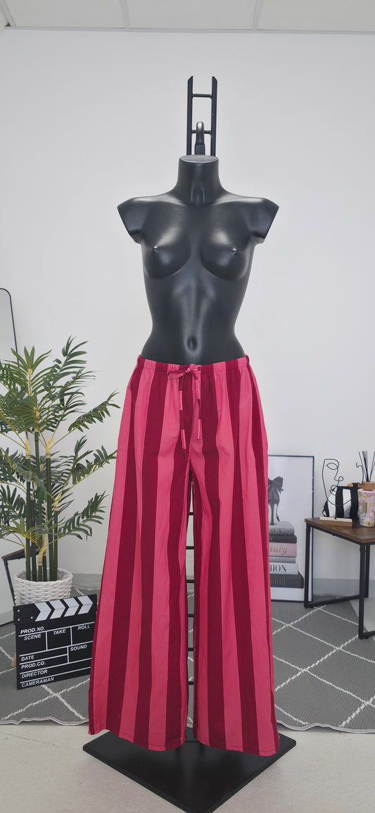 Pantaloni fluizi „Pink & Berry”