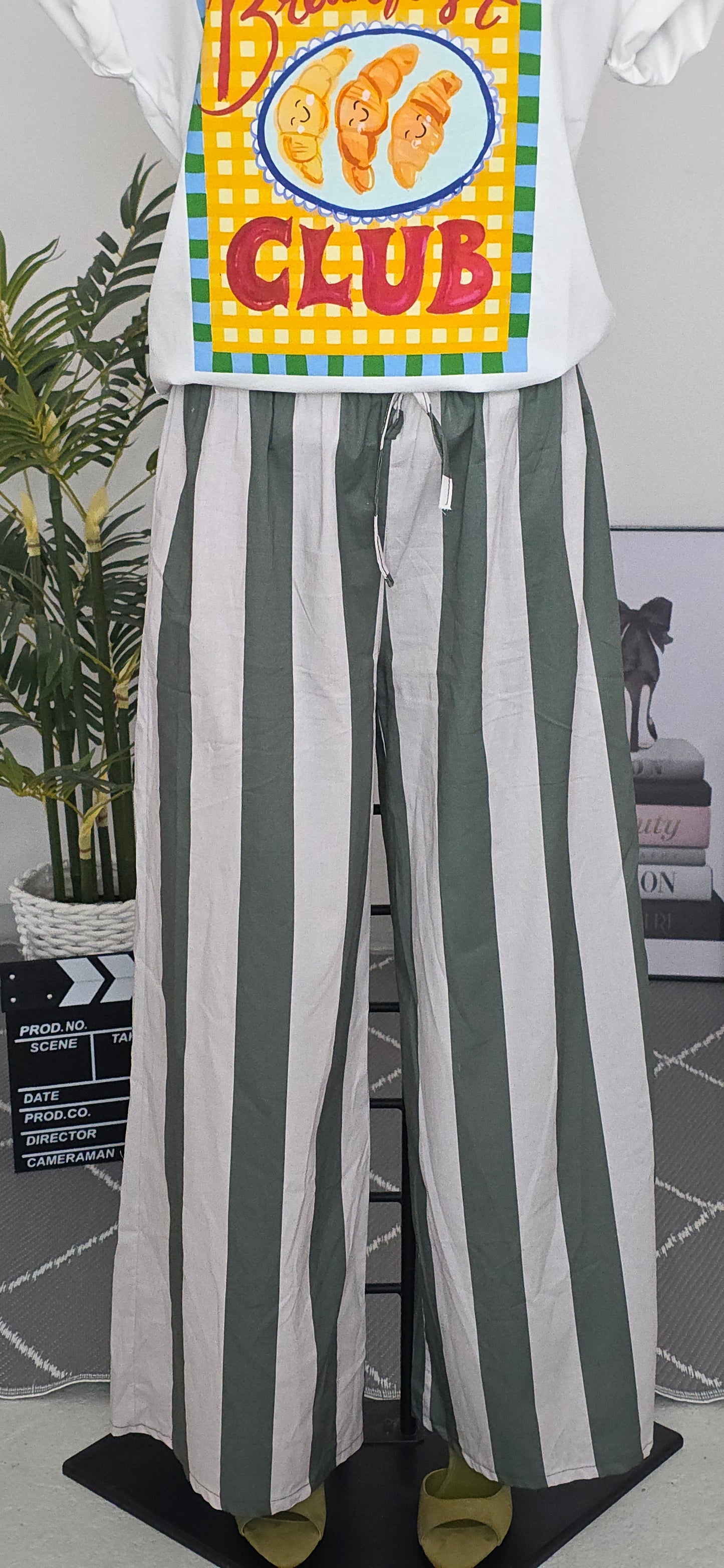 Pantaloni Fluidi "Olive Garden"
