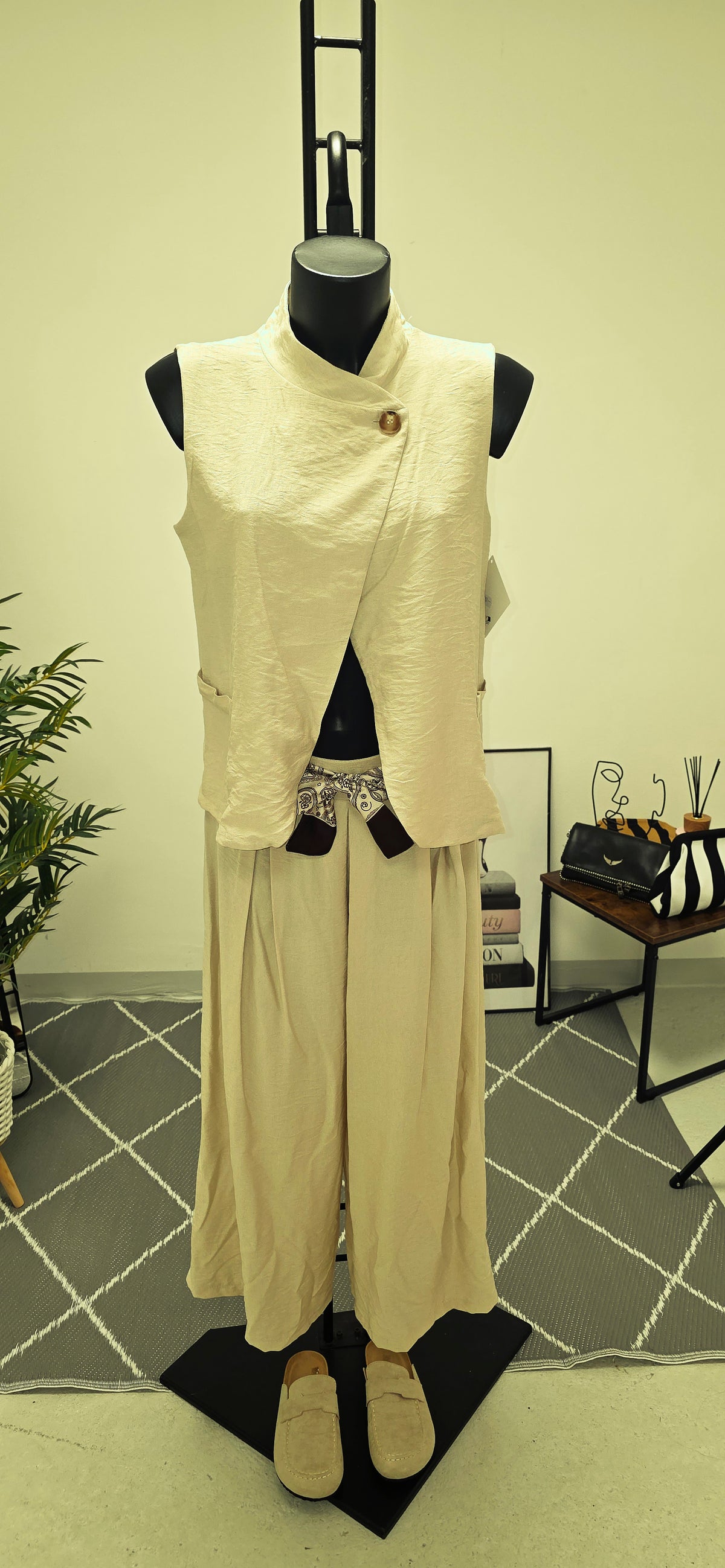 Pantaloni Wide Sand
