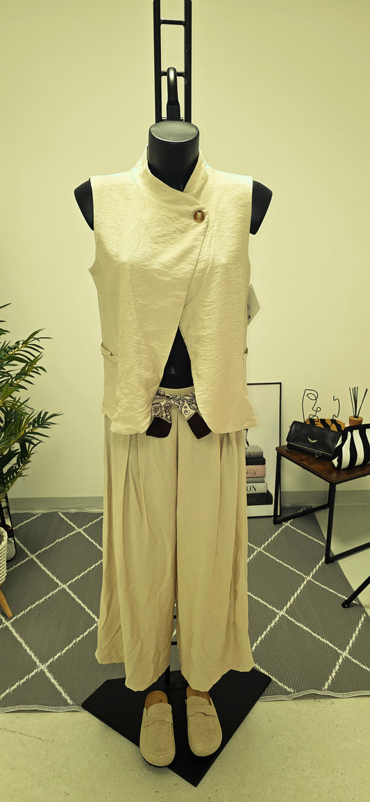 Pantaloni Wide Sand