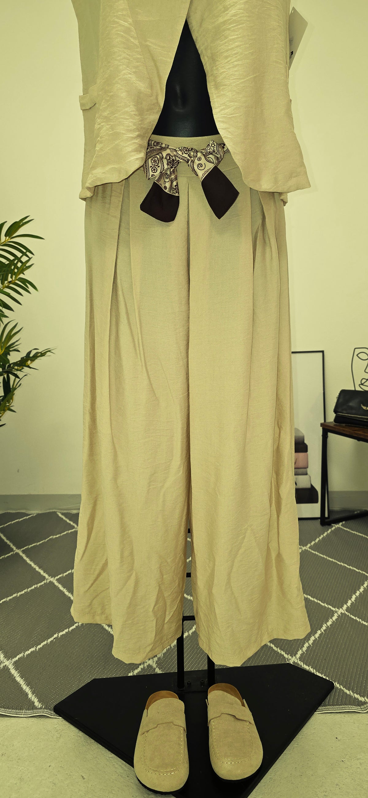 Pantaloni Wide Sand