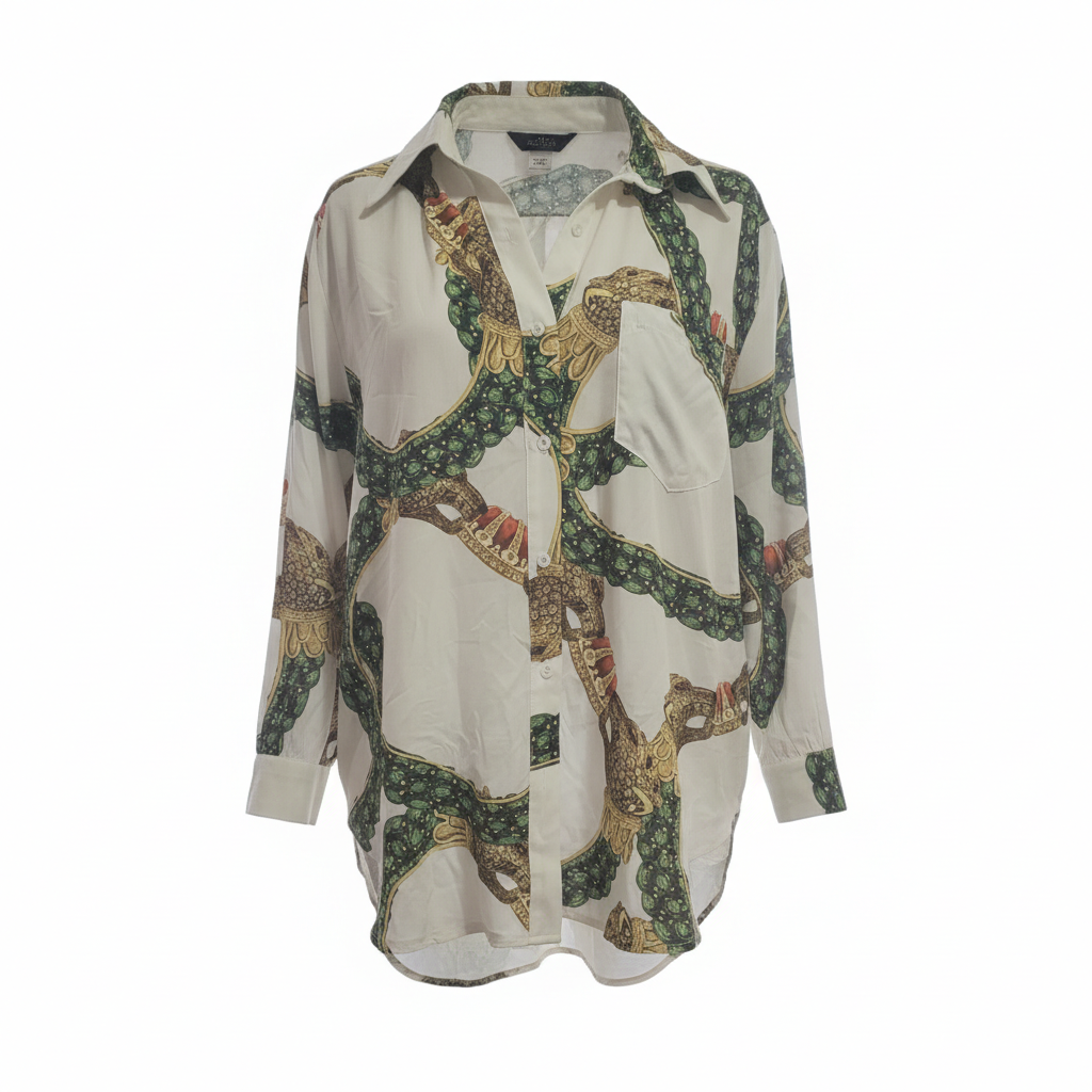 Camicia con stampa ornamentale