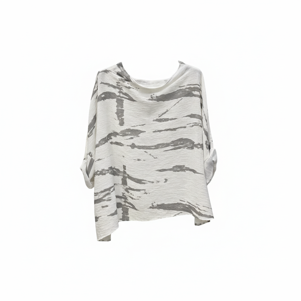 Oversized Blouse with Abstract Print - Relaxed and Modern Style
