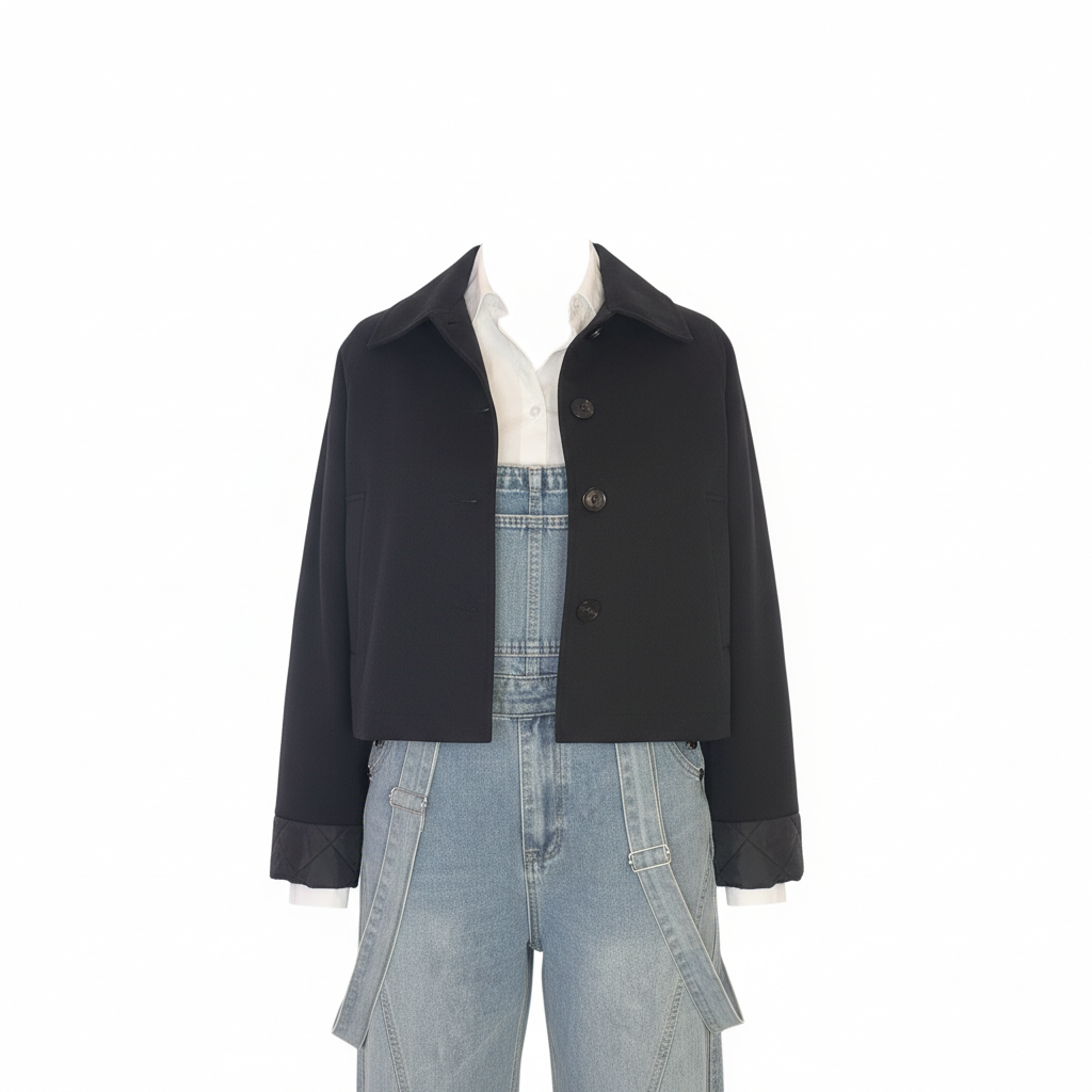 Short jacket with buttons