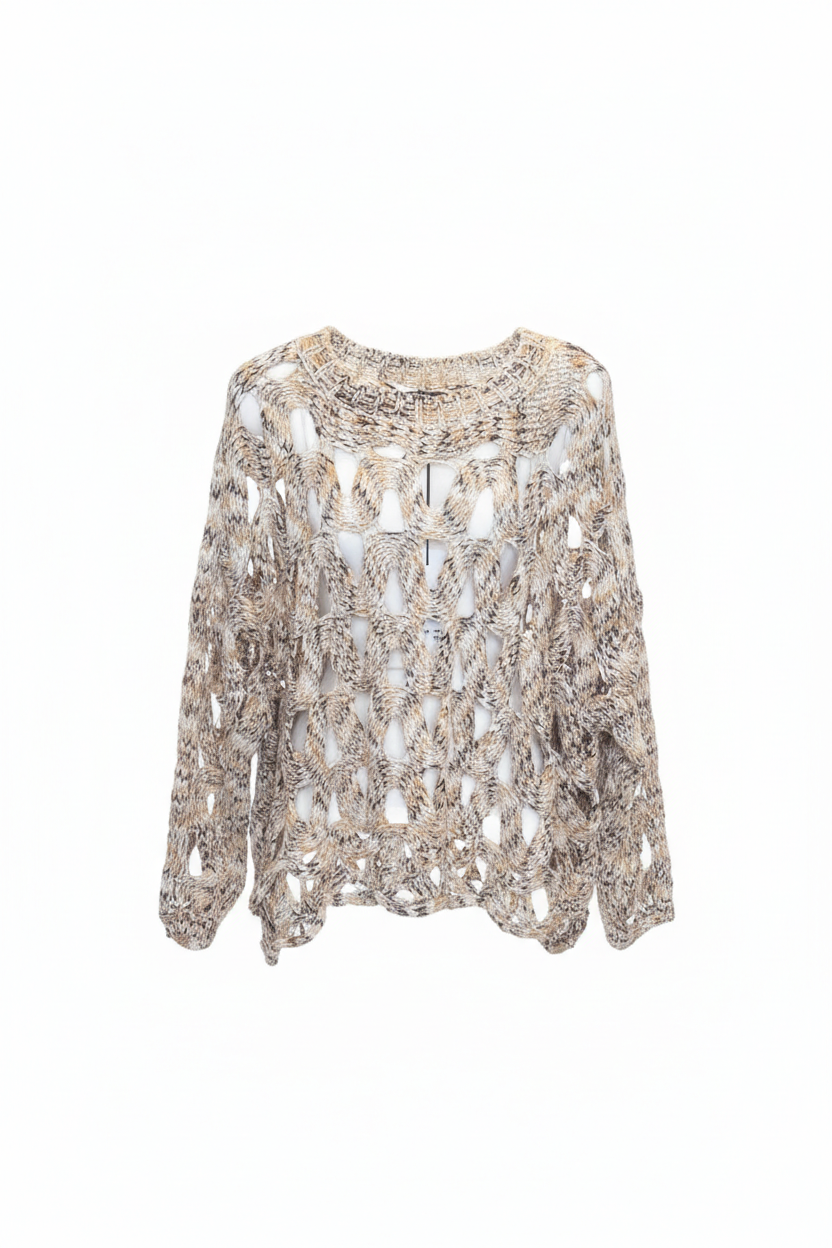 Maglione spesso a maglia aperta