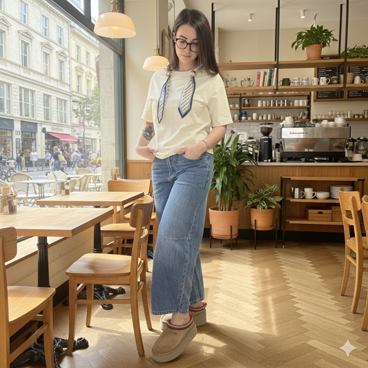 Blugi cu picior larg