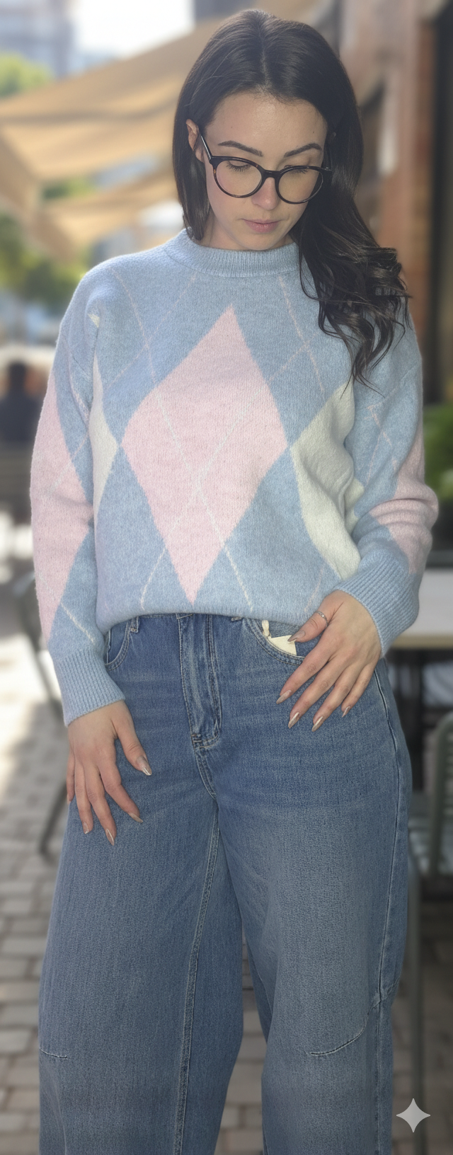 Pastel Argyle Sweater
