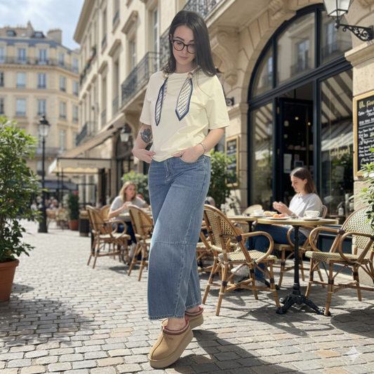 Maglietta con dettaglio sciarpa