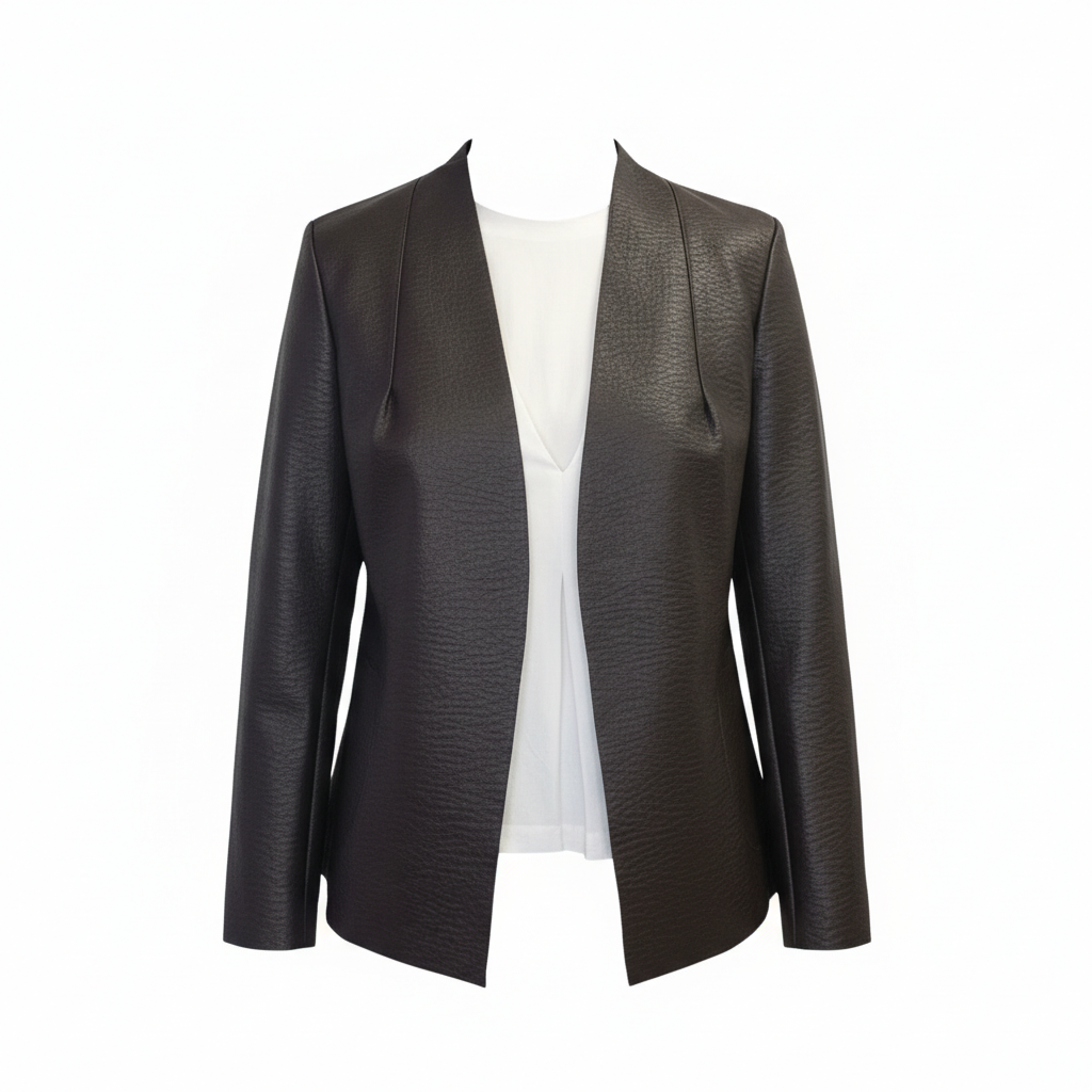 Sacou cu efect de piele texturată