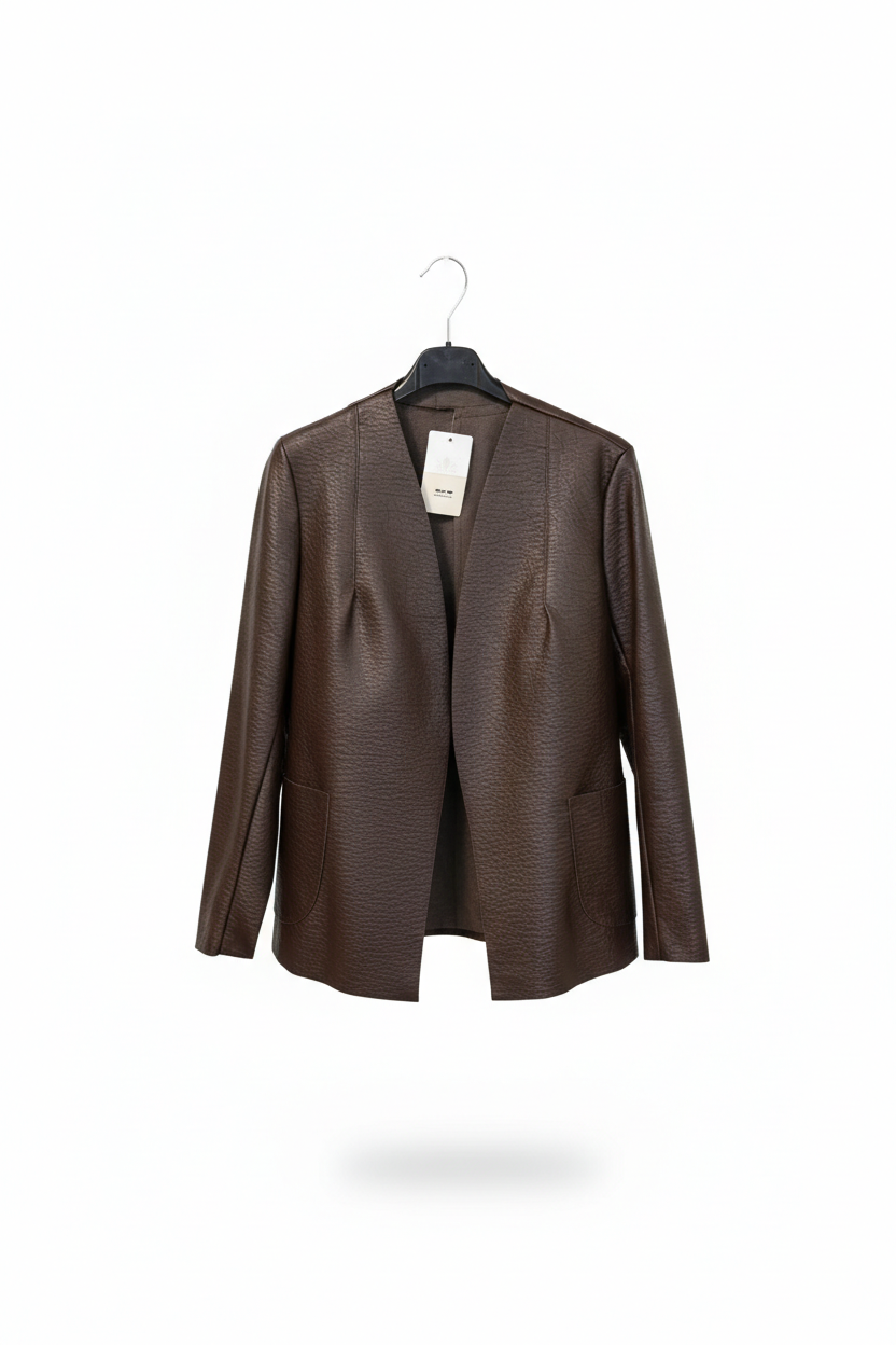 Sacou cu efect de piele texturată