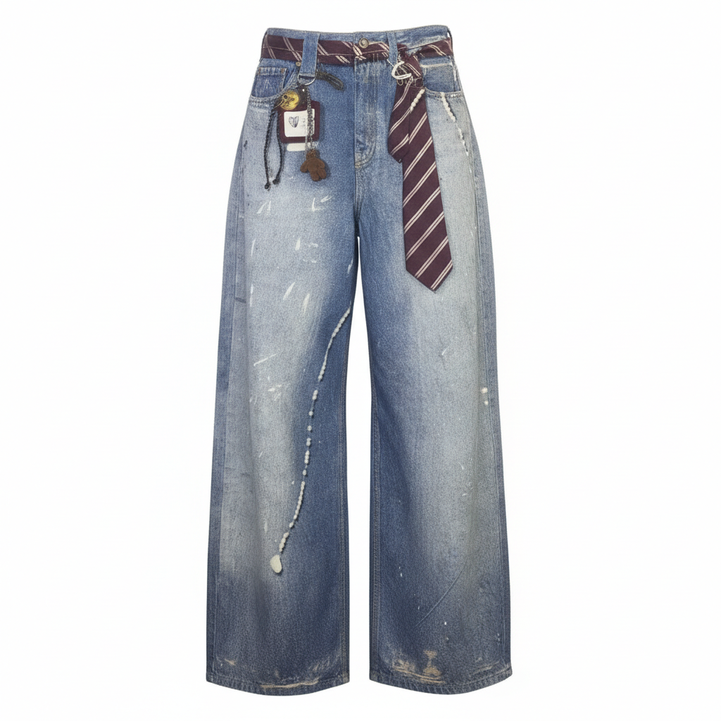 Blugi cu stropi de vopsea