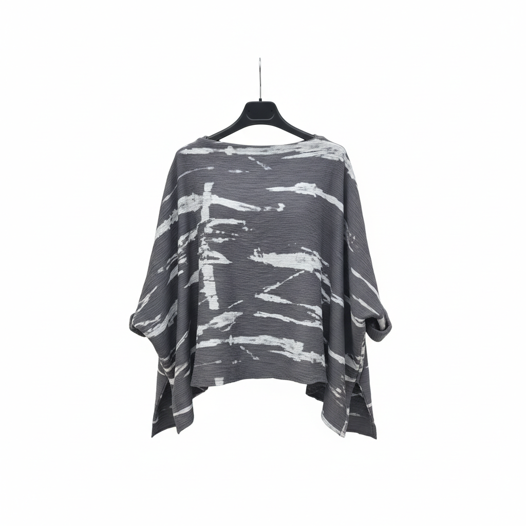 Oversized Blouse with Abstract Print - Relaxed and Modern Style